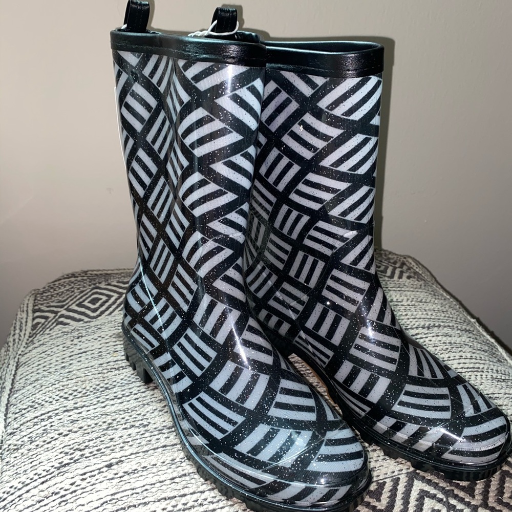 Sparkly rain boots